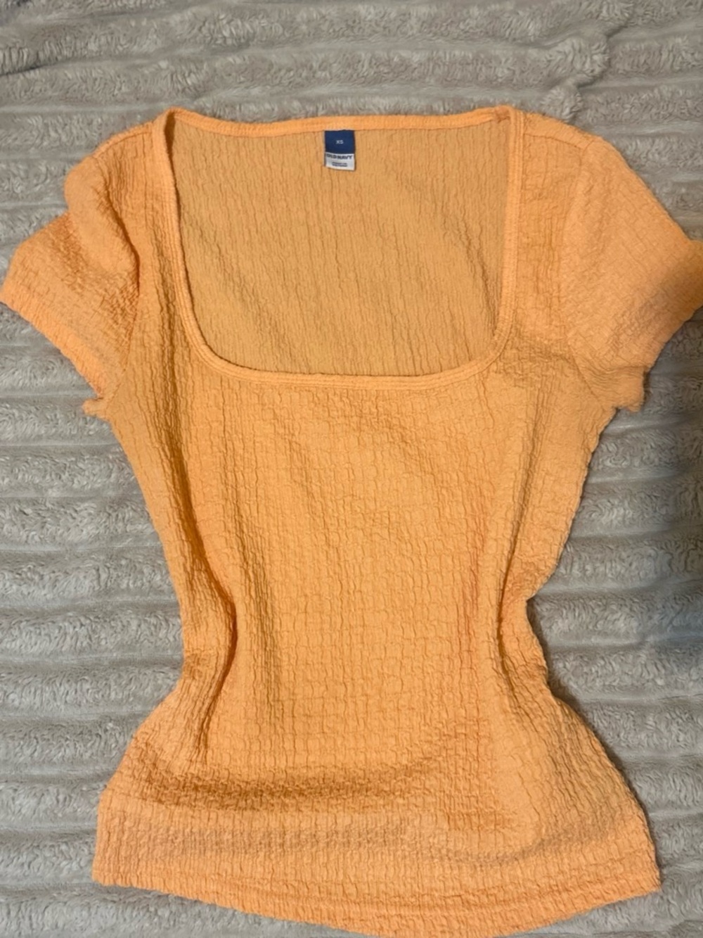Old navy Women's Square Neck Short Sleeve Top - Peach